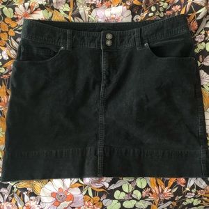 Patagonia Corduroy Gray Charcoal Green Skirt